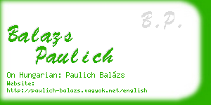 balazs paulich business card